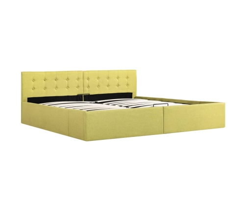 Cama canapé hidraúlica tela amarillo lima 180x200 cm