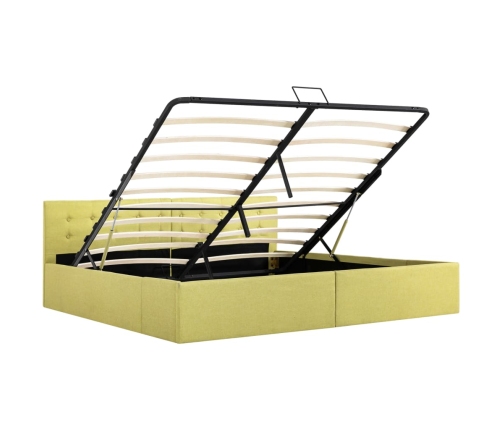 Cama canapé hidraúlica tela amarillo lima 180x200 cm
