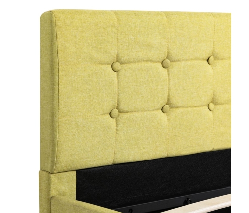 Cama canapé hidraúlica tela amarillo lima 180x200 cm