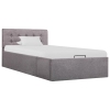 vidaXL Cama canapé hidraúlica con almacenaje tela taupe 90x200 cm