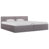 vidaXL Cama canapé hidráulica con almacenaje tela taupe 180x200 cm