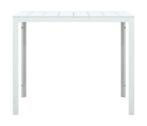 Mesa de centro de HDPE con aspecto de madera blanco 78x78x74 cm