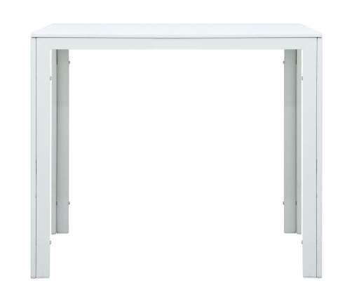 Mesa de centro de HDPE con aspecto de madera blanco 78x78x74 cm