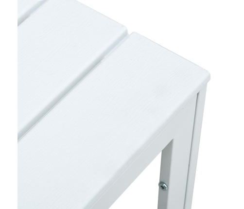 Mesa de centro de HDPE con aspecto de madera blanco 78x78x74 cm