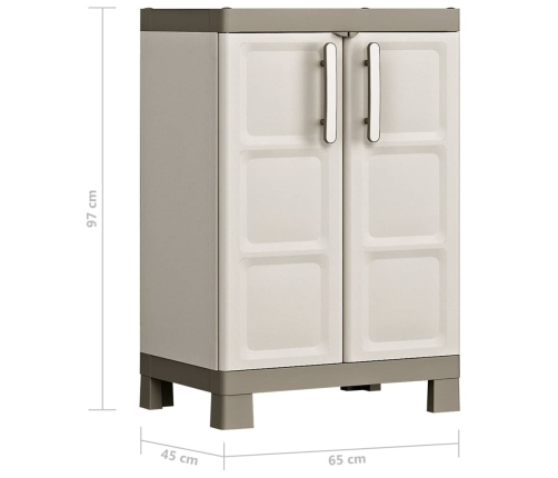 Keter Armario bajo almacenaje Excellence beige y taupe 97 cm