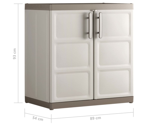 Keter Armario bajo almacenaje Excellence XL beige y taupe 93 cm