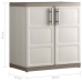 Keter Armario bajo almacenaje Excellence XL beige y taupe 93 cm