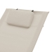 Tumbona con almohada textileno crema