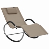 vidaXL Tumbona con almohada textileno taupe