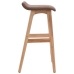 Taburete de cocina tela gris taupe