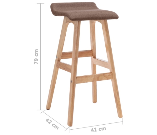 Taburete de cocina tela gris taupe