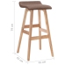 Taburete de cocina tela gris taupe