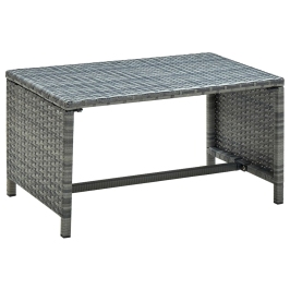 Mesa de centro de ratán sintético gris antracita 70x40x38 cm