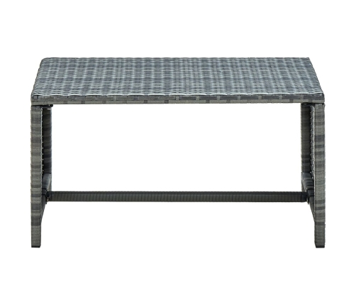 Mesa de centro de ratán sintético gris antracita 70x40x38 cm