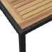 vidaXL Mesa de jardín madera maciza acacia negro y marrón 123x60x74 cm