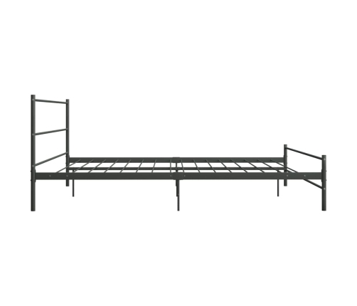 Estructura de cama sin colchón metal gris 180x200 cm