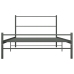 Estructura de cama sin colchón metal gris 100x200 cm