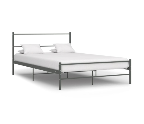 Estructura de cama sin colchón metal gris 120x200 cm