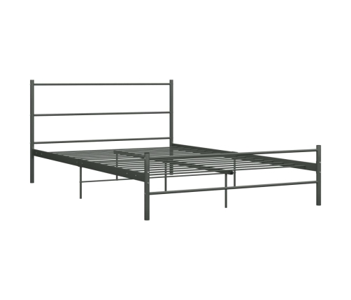 Estructura de cama sin colchón metal gris 120x200 cm