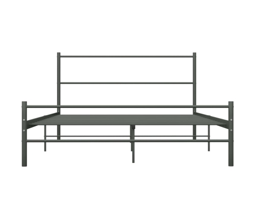 Estructura de cama sin colchón metal gris 120x200 cm