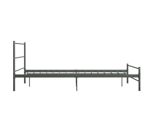 Estructura de cama sin colchón metal gris 120x200 cm