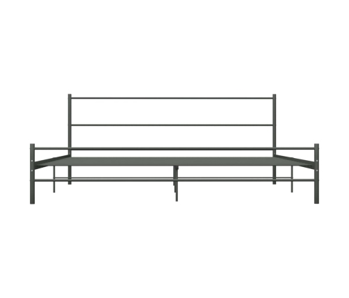 Estructura de cama sin colchón metal gris 200x200 cm