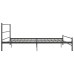 Estructura de cama sin colchón metal gris 200x200 cm