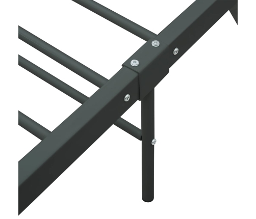 Estructura de cama sin colchón metal gris 200x200 cm