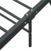 Estructura de cama sin colchón metal gris 200x200 cm