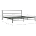 Estructura de cama sin colchón metal gris 200x200 cm