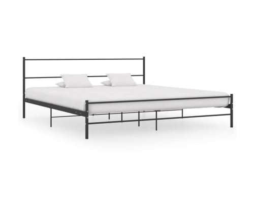 Estructura de cama sin colchón metal negro 180x200 cm