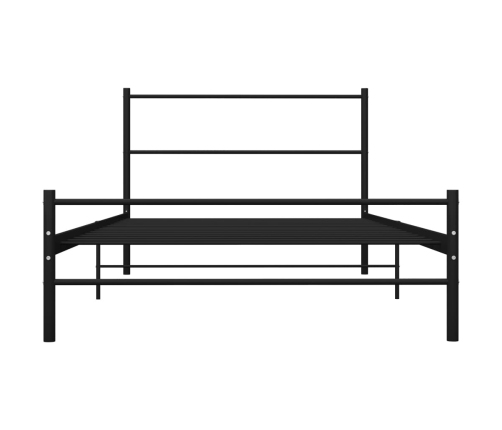 Estructura de cama de metal negro 100x200 cm