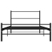 Estructura de cama de metal negro 100x200 cm