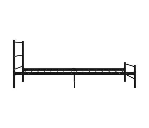 Estructura de cama de metal negro 100x200 cm