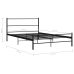 Estructura de cama sin colchón metal negro 120x200 cm