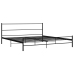 Estructura de cama sin colchón metal negro 200x200 cm