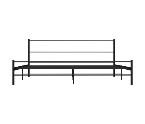 Estructura de cama sin colchón metal negro 200x200 cm