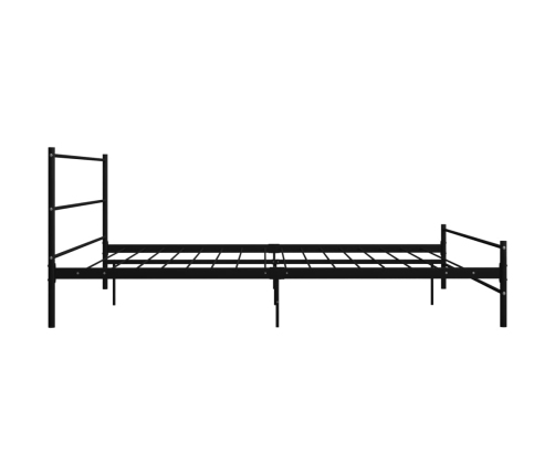 Estructura de cama sin colchón metal negro 200x200 cm