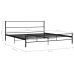 Estructura de cama sin colchón metal negro 200x200 cm