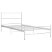 Estructura de cama de metal blanca 90x200 cm