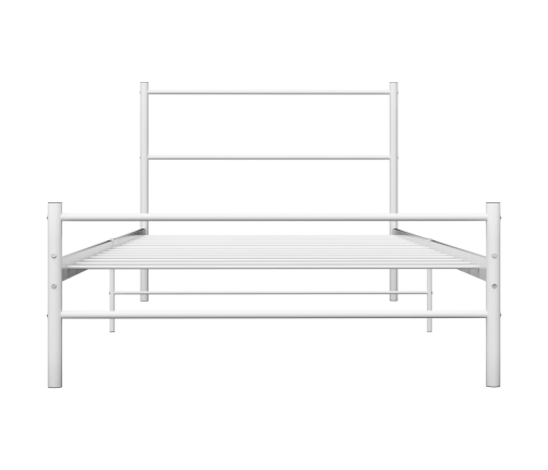 Estructura de cama de metal blanca 90x200 cm