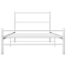 Estructura de cama de metal blanca 90x200 cm