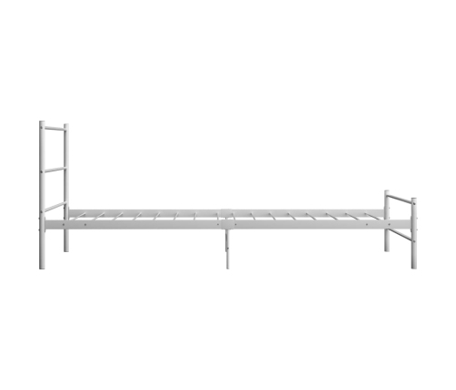 Estructura de cama de metal blanca 90x200 cm