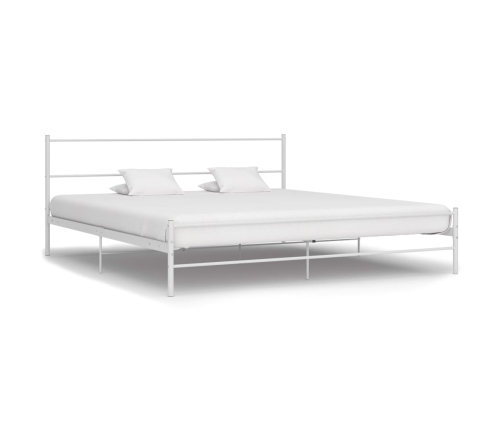 Estructura de cama sin colchón metal blanco 200x200 cm