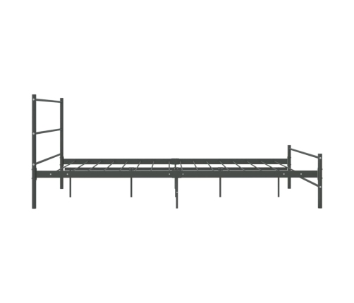 Estructura de cama sin colchón metal gris 140x200 cm