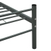 Estructura cama con cabecero sin colchón metal gris 160x200 cm