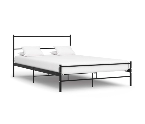 Estructura de cama de metal negro 140x200 cm