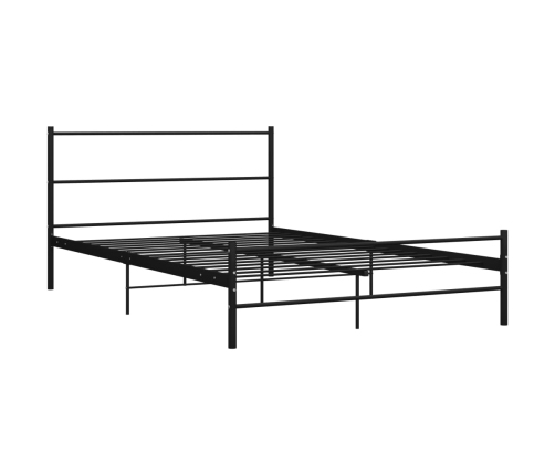 Estructura de cama de metal negro 140x200 cm