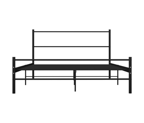 Estructura de cama de metal negro 140x200 cm