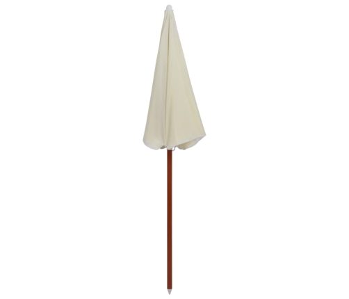 Sombrilla con palo de acero blanco arena 180 cm